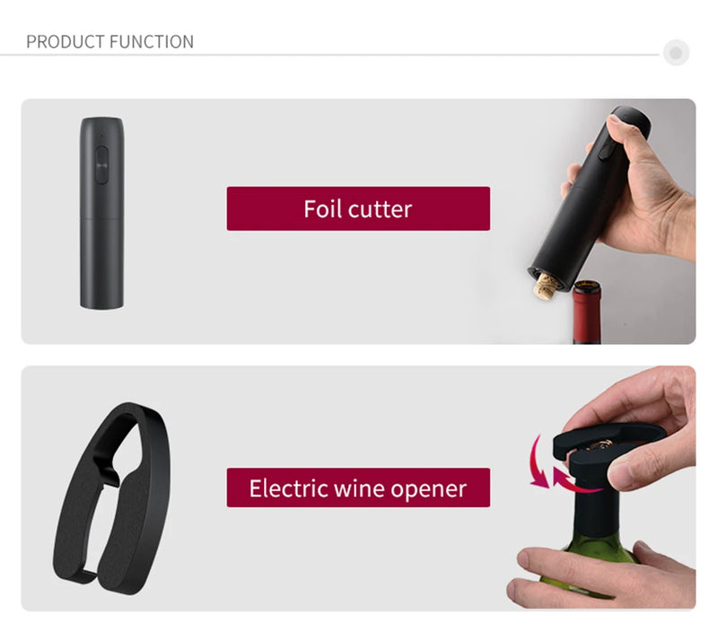 Kit Abridor De Vinhos Elétrico Power Max